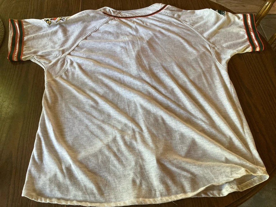 Camiseta de béisbol vintage Starter Miami Hurricanes talla XL parches bordados Foto 4 de 4