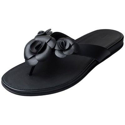 FitFlop GRACIE FLOWER Flip Flops Damen Sandalen Schwarz - 41 EU
