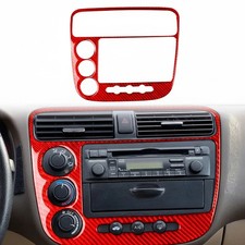Red Carbon Fiber For Honda Civic 2000-2005 Interior Dash Board Air Vent Trim A Red Carbon Fiber For Honda Civic 2000-2005 Interior Dash Board Air Vent Trim A