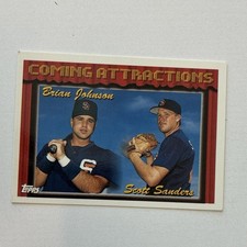 Topps 1994 Coming Attractions Brian Johnson Scott Sanders #789 Padres Rookie Ca…