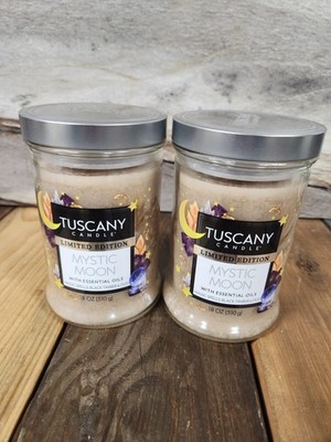 2PK Tuscany Candle Mystic Moon Magic Spells Black Timber Oud Large Candles NEW