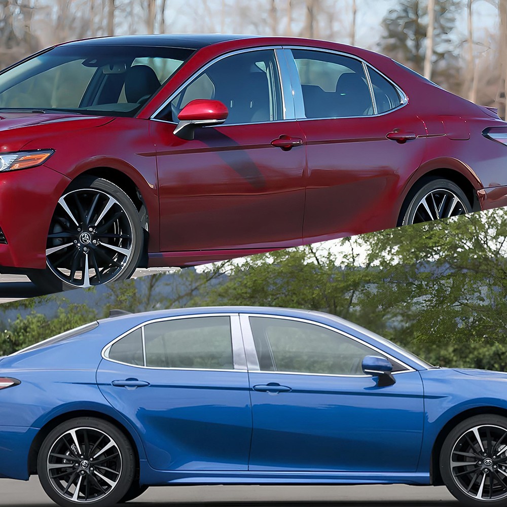 8pcs Chrome Window Pillars Post Cover Trim For Toyota Camry 2018-2021 2022 2023