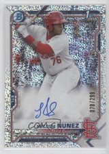 2021 Bowman Chrome Prospect Speckle Refractor /299 Malcom Nunez #CPA-MN Auto 2y0