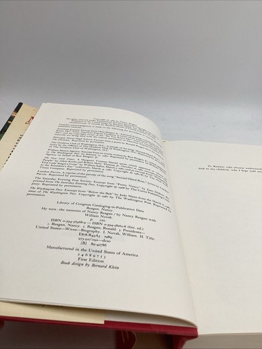 My Turn The Memoirs Of Nancy Reagan 1st Edition Presidents Random House - Picture 8 of 9