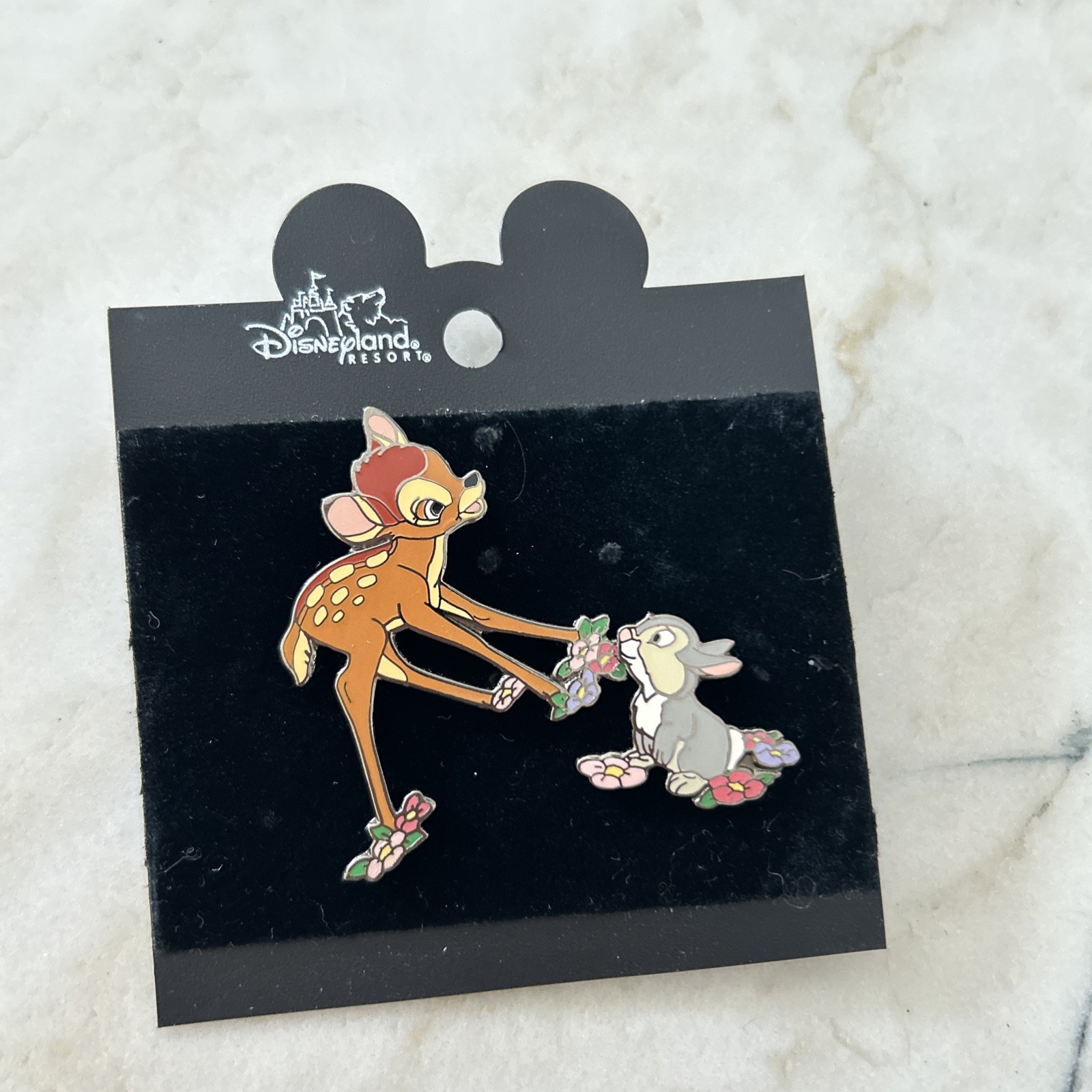 Disney Bambi and Thumper 2 Pin Set Flowers Pin
