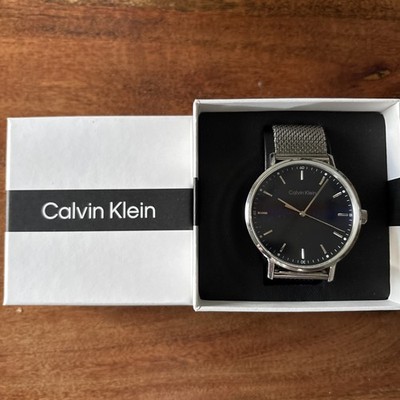 Calvin Klein Armbanduhr Silber-Zifferblatt Dunkel