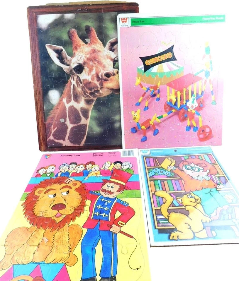 Lot of 12 Vintage Tray Puzzles 40s 50s Sibling Helpers Whitman Underdog Circus - Image 2 of 4