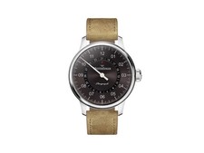Image of Meistersinger Perigraph Automatic Watch, 43 mm, Leather strap, AM1007-SV03