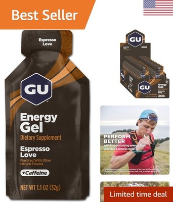 Portable GU  Energy Gel, 24-Pack Espresso Love for Active Lifestyles