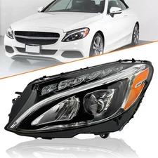 For 2015-2018 Mercedes Benz C-Class C300 W205 Headlight LED Lamp Driver Side