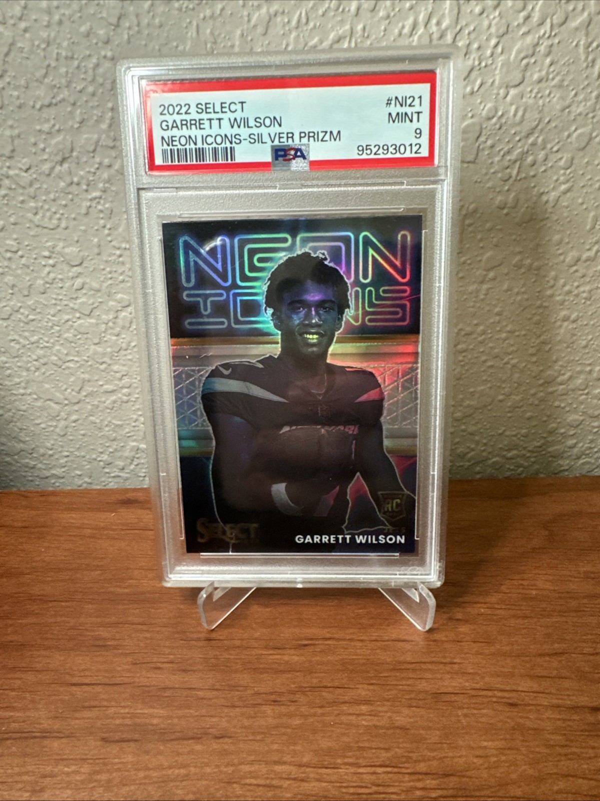 2022 Panini Select - Neon Icons Garrett Wilson #NI-21 Silver Prizm (RC) PSA 9