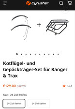 Cyrusher Schutzblech und Gepäckträger