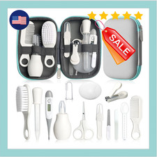 Baby Grooming Kit, Infant Safety Care Set with Hair Brush Comb Nail Clipper Nasa