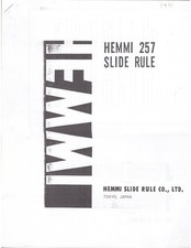 Copy of Instruction Manual for Hemmi 257 slid...