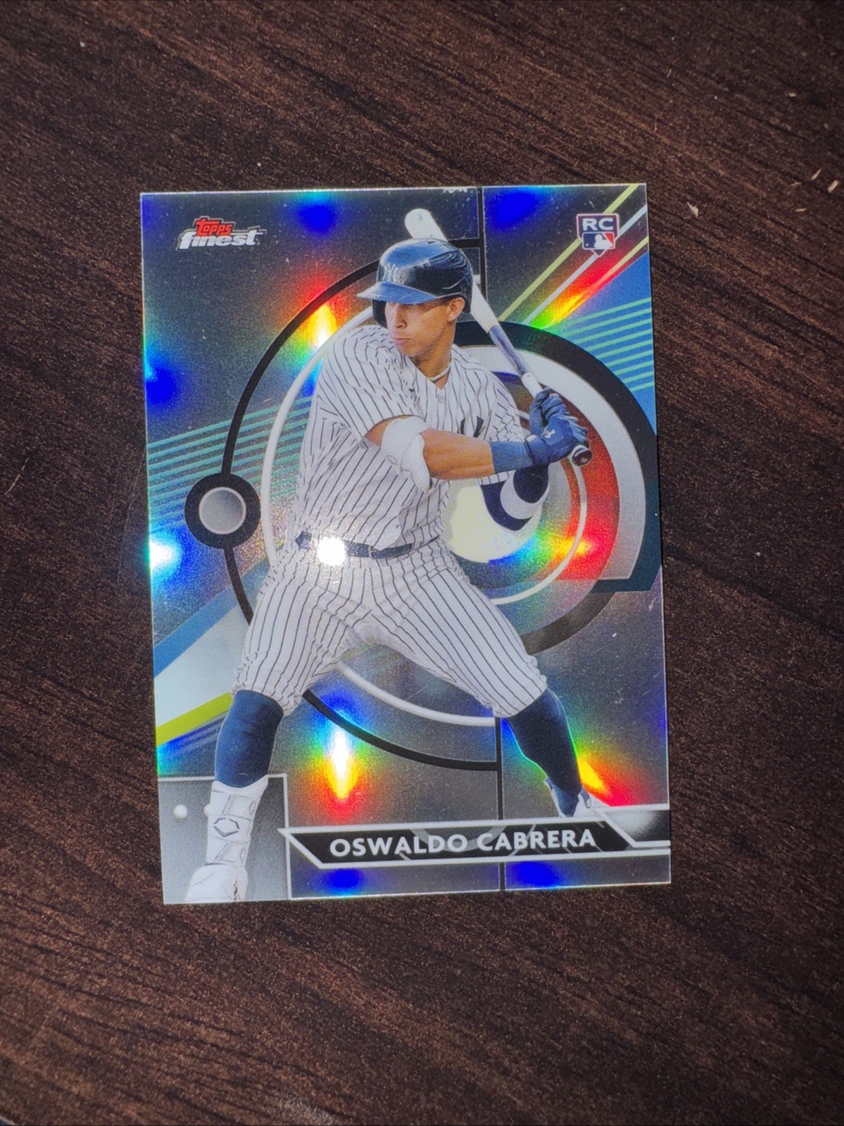 2023 Topps Finest Oswaldo Cabrera Refractor Parallel Rookie #41 New York Yankees