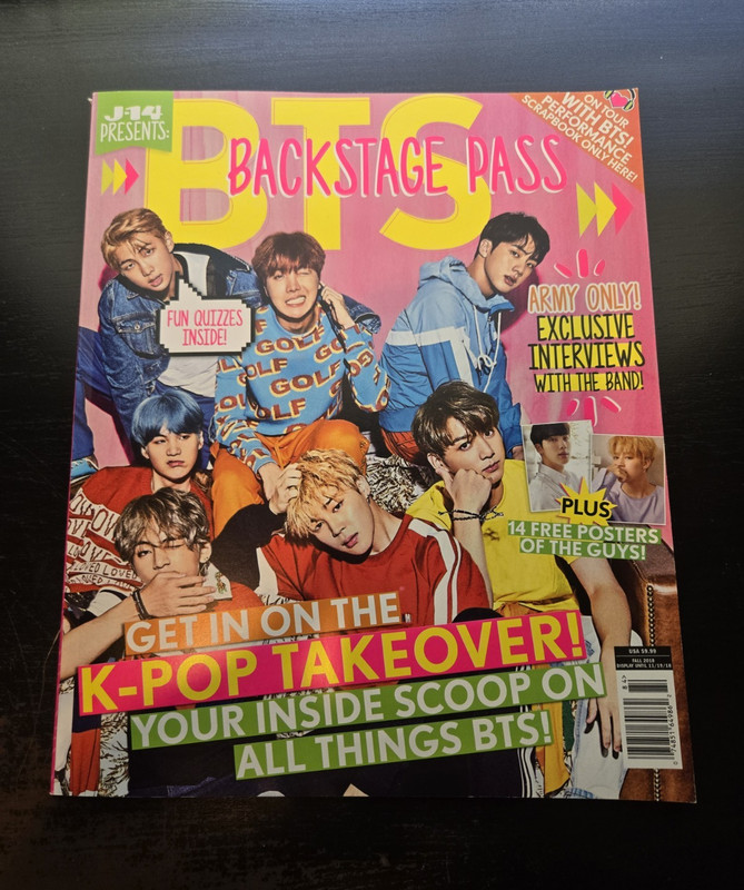 J-14 BTS Backstage Pass Special Issue Magazine Fall 2018 English K-Pop BTS
