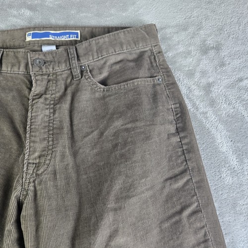 Gap Pants Mens 32x32 Brown Corduroy Cotton Straight Fit Casual Workwear 90s - Picture 9 of 14