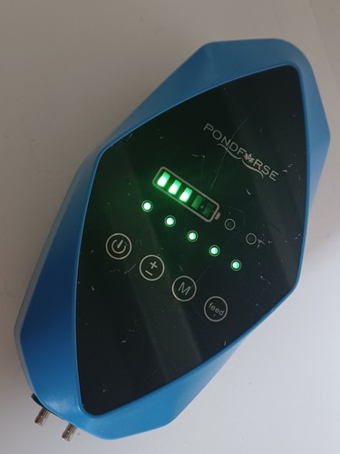 PONDFORSE Quiet AC/DC Aquarium Air Pump for up to 200 Gals Tank, Portable Bat...