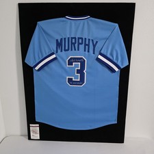 Dale Murphy Autographed Blue Braves Jersey Auto JSA COA