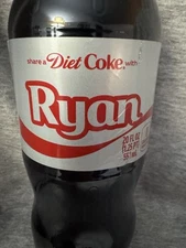 Share a Coke with   Ryan   2025 Personalized Gift Coca~Cola Bottle 20oz Diet