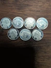 Lot of 7 - 1/10 troy oz .999 Pure Silver Rounds - Proof Buffalo Design - #FR36