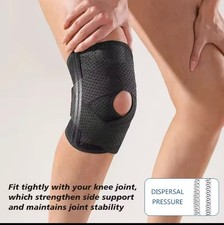 Knee Brace Compression Sleeve Open Patella Joint Support Stabilizer Wrap