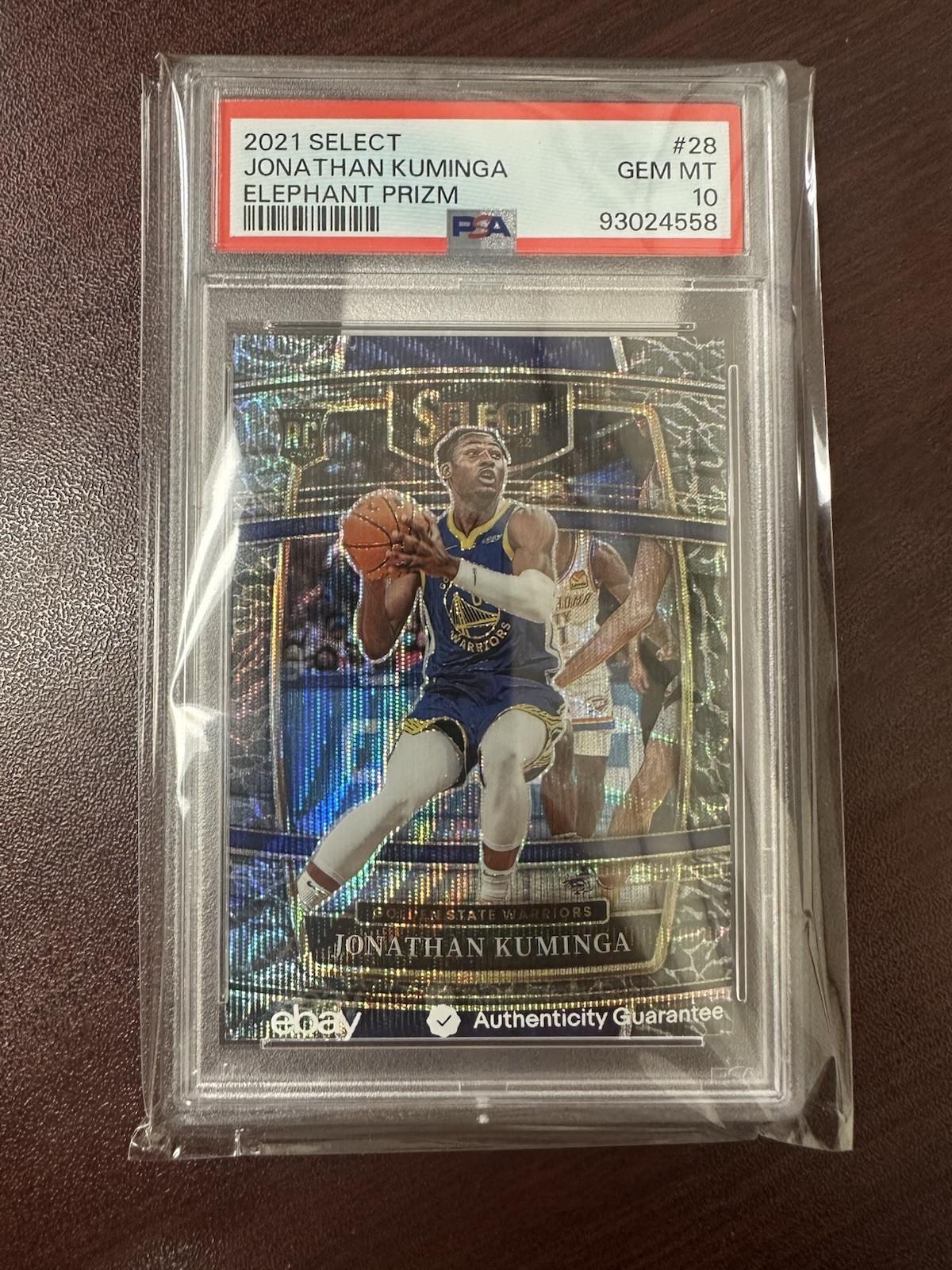 2021 Select Basketball Elephant Prizm Jonathan Kuminga #28 (RC) PSA 10 GEM MT SP