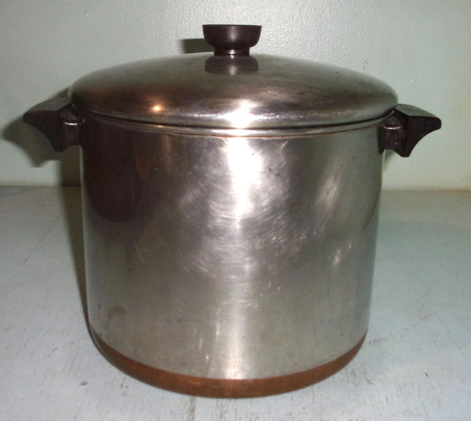 Revere Ware 8 Quart Copper Bottom Stock Pot w/ Lid
