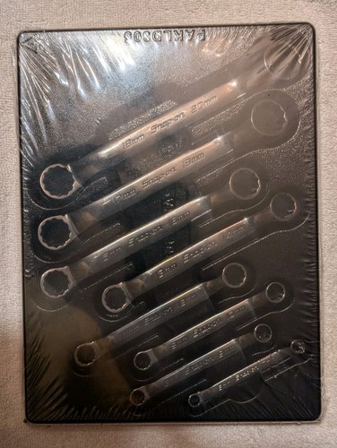 Snap On XSM608B 8 piece 12 point Metric Flank Drive Short Offset Box Wrench Set