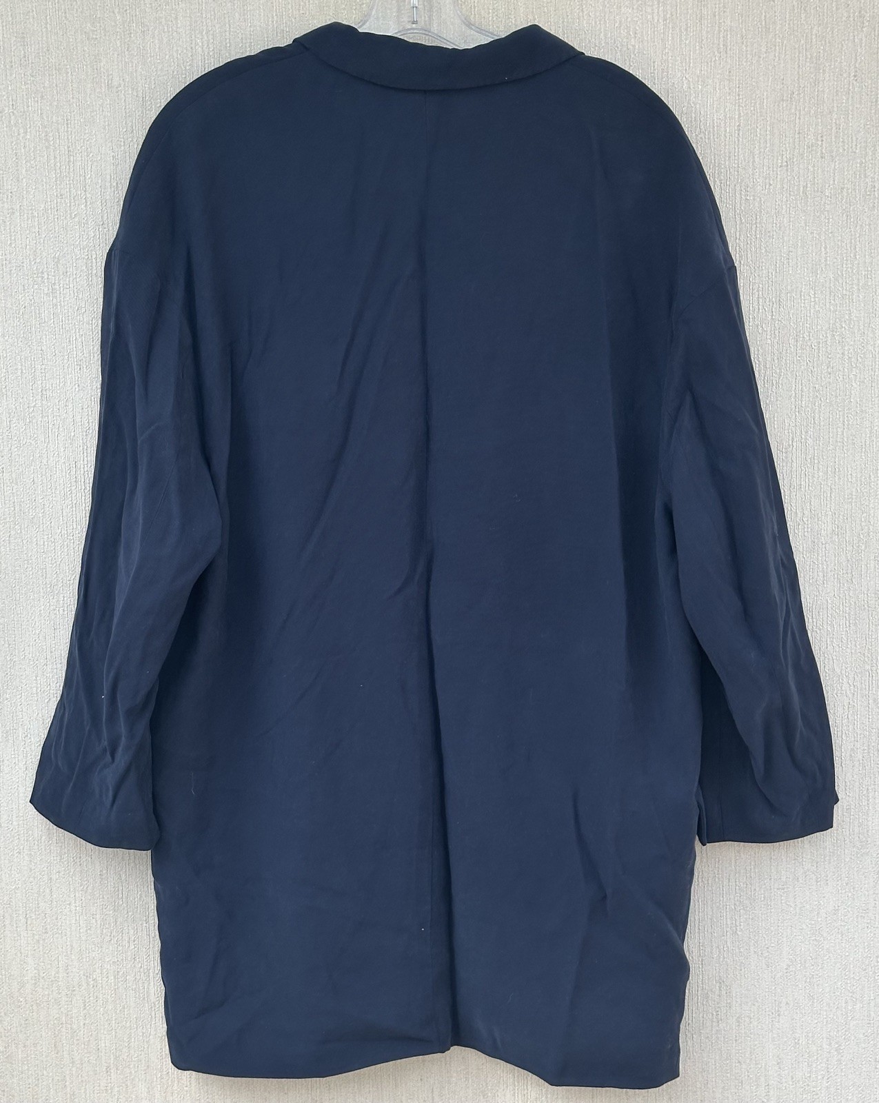 Mango basics jacket size M navy blue longline sna… - image 6