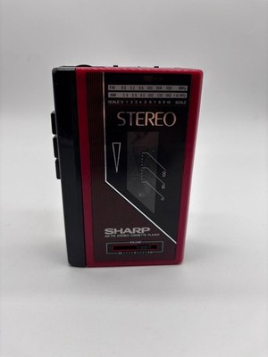 Vintage SHARP | JC-126H(R) | tragbares Stereo Kassetten Gerät | rot 