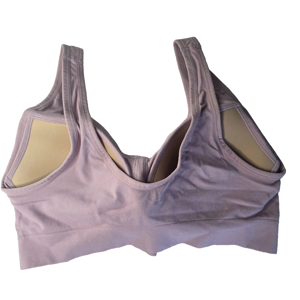 Novo com etiquetas alça regata elástica de algodão jóquei Bralette grande L rosa - Imagem 3 de 4