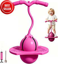 Balance Jumping Ball, Pogo Ball with Handle and Pump for Beginners & Adults, up