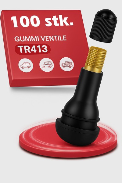 100X TR413 Gummi Ventile Epmd Reifenventil Gummiventil 100 413 Snap In PKW LKW-image
