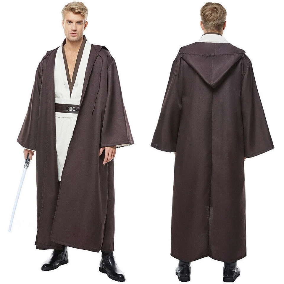 Maestro Jedi Obi-Wan Kenobi Disfraz Juegos con disfraces Fiesta de Halloween Para hombres Traje Multicolor Foto 4 de 4