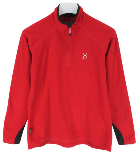 HAGLOFS Polartec Sweatshirt Women's LARGE Half Zip High Neck Fleece Stretchy
