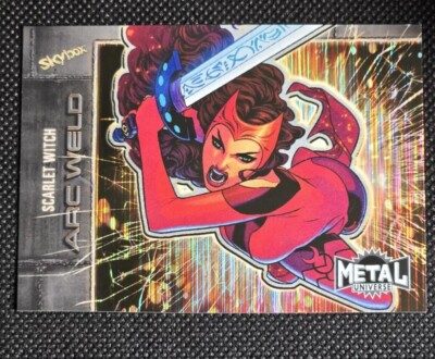 Scarlet Witch 2024 Skybox Marvel Metal Universe Avengers Arc Weld SP #AW-18