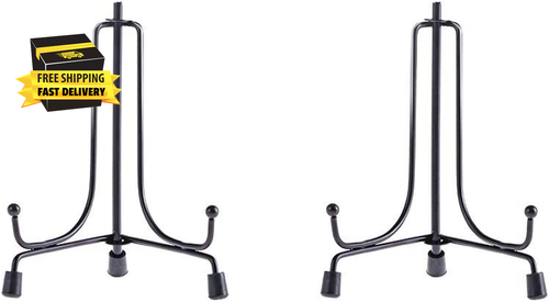 4Inch(2Pack) Upgraded Anti-Slip Iron Plate Display Stand Black Easel Display Sta