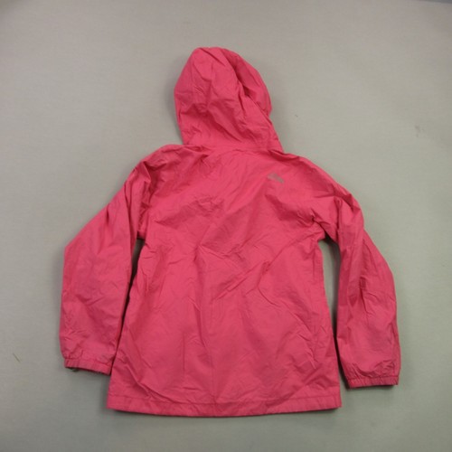 North Face Jacket Girls Small Long Sleeve Pink Hooded Shell Lightweight Pockets - Picture 6 of 11