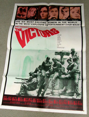 The Victors Original 1sh Movie Poster '64 Vince Edwards, Albert Finney,
