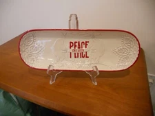 Grasslands Road NORTHERN LIGHTS 12" Nesting Tray Embossed Peace On Earth Birds