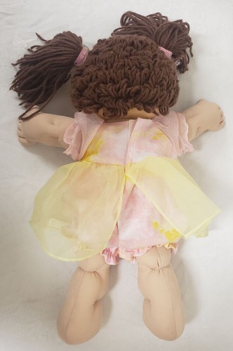 Cabbage Patch Kids 1985 cabello castaño/ojo gris niña cabeza molde 1 mariposas rosa - Imagen 7 de 17