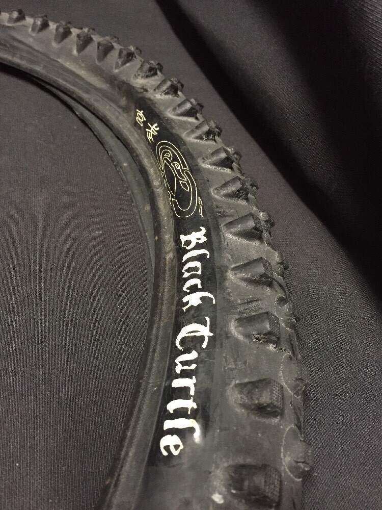 Nos Vintage Tioga Black Turtle 26 x 1.9 Black Mtb Atb Tire Xc Fit