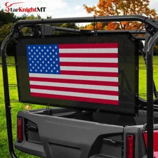 Rear Window Net Flag Panel Mesh Windshield for Honda Pioneer 1000-5 1000-6 700-4