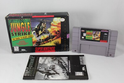 Jungle Strike Super Nintendo SNES Game Complete in Box CIB