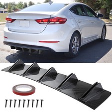 For Hyundai Veloster Carbon Rear Bumper Diffuser Fins Spoiler Lip Splitter For Hyundai Veloster Carbon Rear Bumper Diffuser Fins Spoiler Lip Splitter