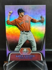 Garin Cecchini RC 2012 Bowman Platinum Refractor #BPP7 - Boston Red Sox