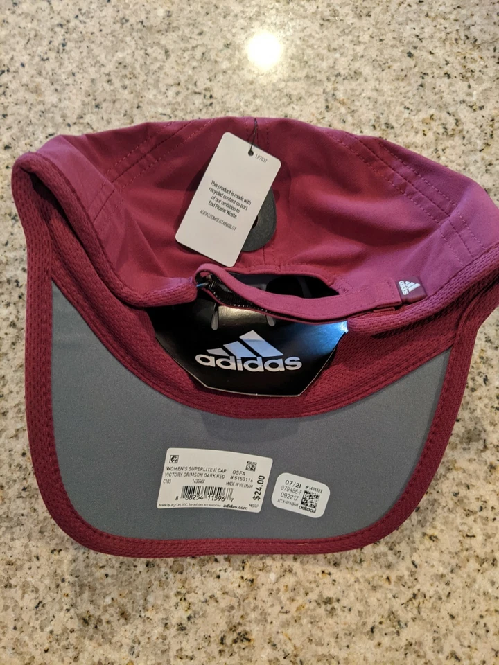 Adidas женщин Superlite II крышка победы малиновый темно-красный шляпа - Изображение 3 из 4