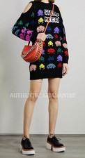 AUTHENTIC STELLA MCCARTNEY Game On cold-shoulder cutout intarsia-knit mini dress