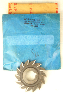2'' X 1/4'' X 5/8'' Side Milling Cutter, Straight Tooth, HSS Interstate  USA MADE
